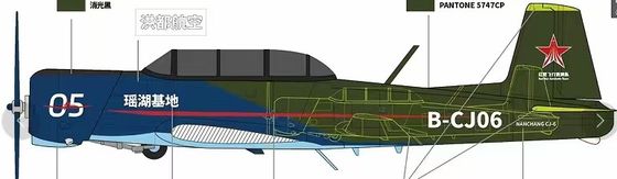 Modelo de avión de entrenamiento civil de vuelo CJ6