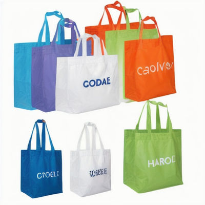 Eco-amigable de tamaño medio de tejido reciclado no tejido bolsa de regalo holográfico plata metálica brillante bolsa de regalo de compras portátil