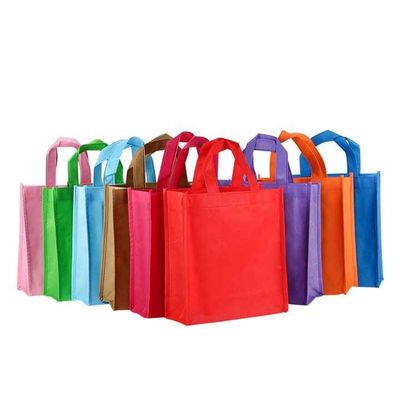 Bolsas ecológicas reciclables de bolsas reutilizables de tejido Bolsa de compras de tejido PP laminado Material no tejido Logotipo impreso a medida para comestibles