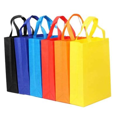 Bolsas de compras personalizadas de 120 gramos de bolsas de compras tejidas de PP para supermercados frutas, verduras, carnes, mariscos.