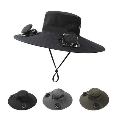 Sombrero solar recargable de ala ancha para verano, para jardín, sol, personalizable, soporte OEM, grado DIY para niños y niñas