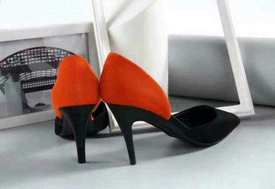 Moda Plegado puntiagudo Talones de taco alto Sandalias de mujer zapatos personalizados de gran tamaño Mujeres Pampas de taco alto