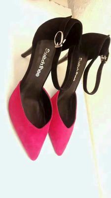 Moda Plegado puntiagudo Talones de taco alto Sandalias de mujer zapatos personalizados de gran tamaño Mujeres Pampas de taco alto