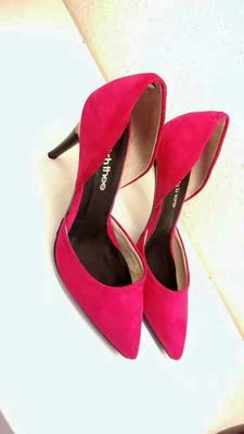 Moda Plegado puntiagudo Talones de taco alto Sandalias de mujer zapatos personalizados de gran tamaño Mujeres Pampas de taco alto