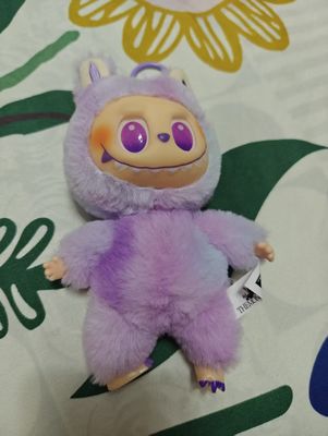 POP MART LABUBU V2 Tener un conjunto de macarrones de PVC Vinyl serie de cara latido del corazón de moda de peluche figura de juguete caja ciega