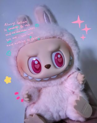 Venta caliente POPMARTS LABUBUS Macarones palpitantes Vinyl Facial Serie caja ciega figura de juguete de moda