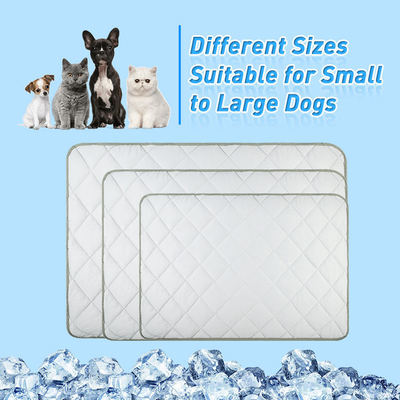 Alfombrilla de enfriamiento de verano con seda de hielo, lavable, para mascotas, almohadilla de enfriamiento plegable para perros y gatos