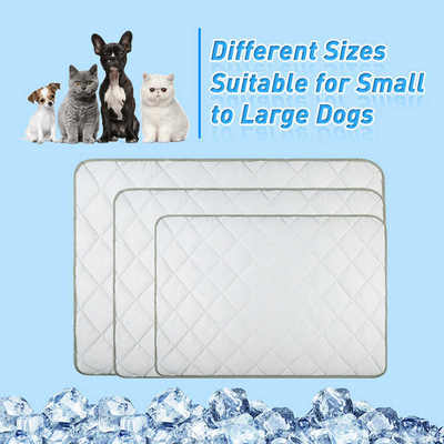 Alfombrilla refrescante lavable para perros al por mayor, alfombrilla refrescante de seda helada para mascotas, almohadilla refrescante autoadhesiva para perros para asientos de coche interiores y exteriores