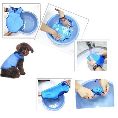 Abrigo de arnés de enfriamiento para perros primavera verano, ropa con material de hielo triturado con cuerda de tracción, chaleco y chaqueta de enfriamiento para perros