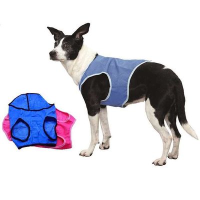 Abrigo de arnés de enfriamiento para perros primavera verano, ropa con material de hielo triturado con cuerda de tracción, chaleco y chaqueta de enfriamiento para perros